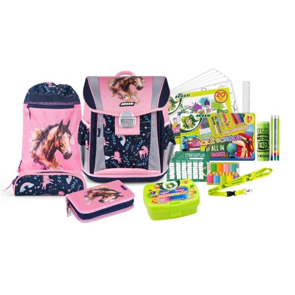 JOLLY Schulranzen-Set Classic Best Friends Forever Kunstfaser rosa/blau  ( 9940-9311 )