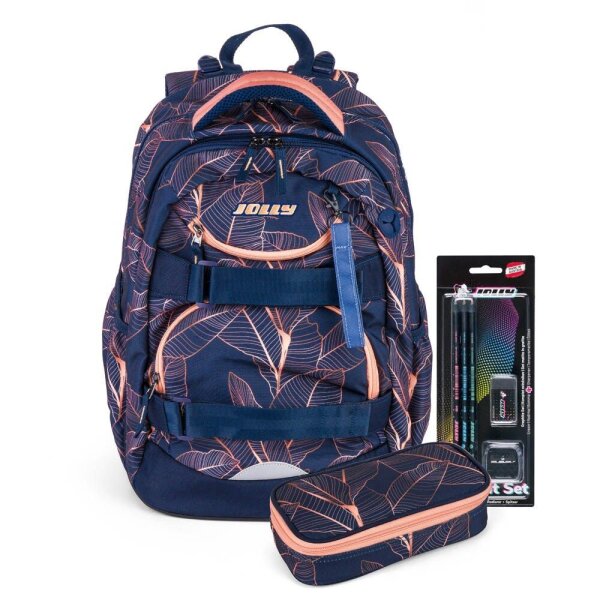 JOLLY Schulrucksack Next Gen Kunstfaser blau/rosa  ( 9940-9317 )