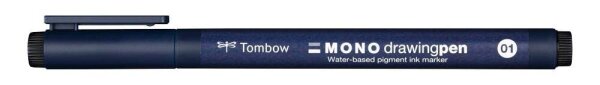 Tombow MONO drawing pen 01 Fineliner schwarz 0,25 mm, 1 St.