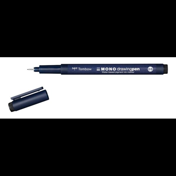 Tombow MONO drawing pen 03 Fineliner schwarz 0,35 mm, 1 St.
