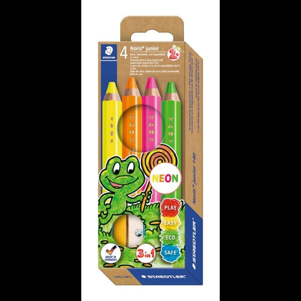 STAEDTLER 3 in1 Noris junior Buntstifte mehrfarbig, 4 St.