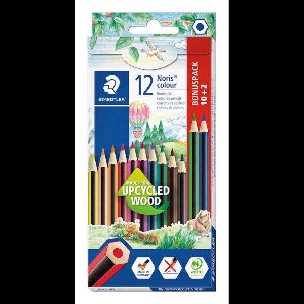 STAEDTLER Noris® colour 185 Buntstifte farbsortiert, 12 St.