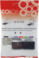 COLOP Ersatzstempelkissen E/12/2 blau/rot 5,5 x 0,8 cm, 2...