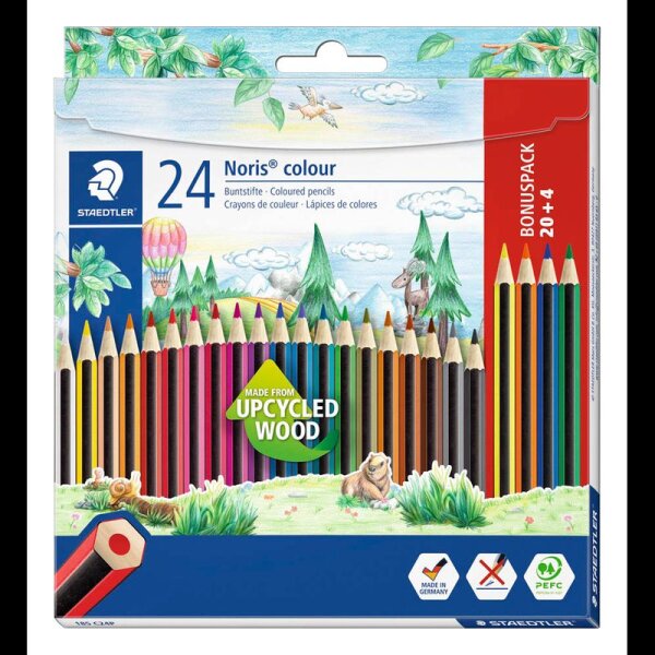 STAEDTLER Noris® colour 185 Buntstifte farbsortiert, 24 St.