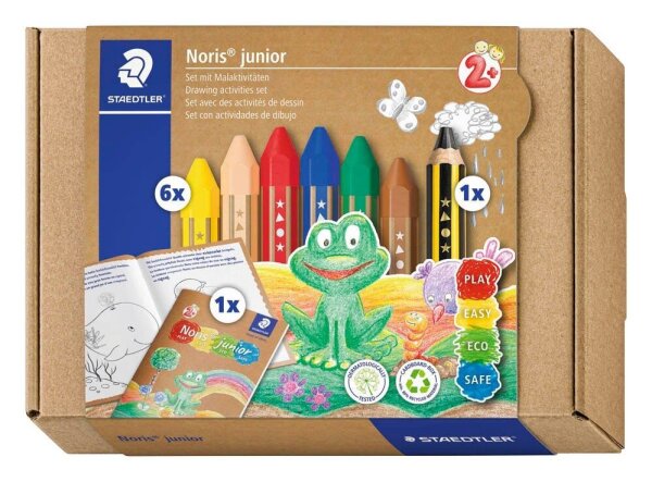 STAEDTLER Noris® junior 61 C1 Wachsmalstifte farbsortiert, 1 Set