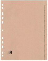 OXFORD Ordnerregister Touareg DIN A4 Vollformat blanko beige 12-teilig, 1 Satz