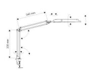 MAUL MAULatlantic LED Schreibtischlampe schwarz 6 W mit Tischklemme