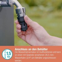 GARDENA Gartenschlauchverbinder Micro-Drip-System 13222-20 13 mm (1/2 Zoll) Wasseranschluss, 26,5 mm (G 3/4 Zoll) Gewinde, 1 St.