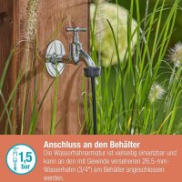 GARDENA Hahnanschluss Micro-Drip-System 13224-20 4,6 mm (3/16 Zoll) Wasseranschluss, 26,5 mm (G 3/4 Zoll) Gewinde, 1 St.
