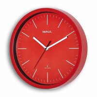 MAUL Funkwanduhr MAULjump rot Kunststoff, Ø 31,0 cm