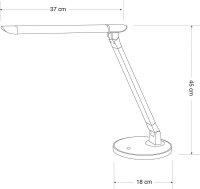 ALCO 9157 LED Schreibtischlampe silber/schwarz 8 W