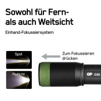 GP C33 LED Taschenlampe schwarz 16,5 cm, 1 St.