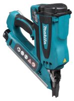 makita GN900SE Gas-Nagler 7,2 V, mit 2 Akkus