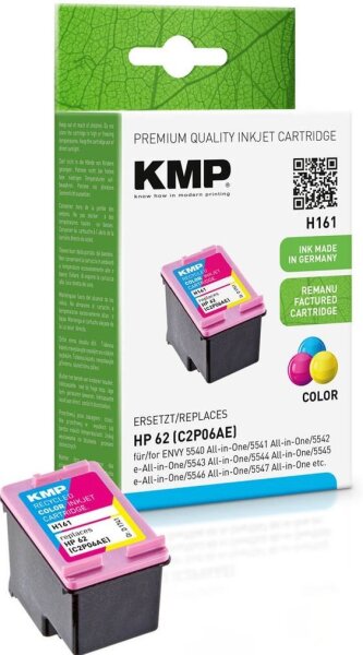 KMP H161 color Druckerpatrone kompatibel zu HP 62 (C2P06AE)