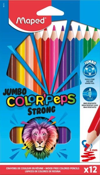 maped COLORPEPS STRONG Jumbo Buntstifte farbsortiert, 12 St.
