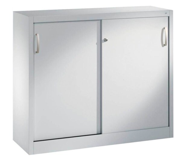 CP Schiebetürenschrank C 2000 Acurado, 2046-00 S10097 lichtgrau 2 Fachböden 120,0 x 40,0 x 97,5 cm
