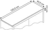 CP C 2000 Acurado Abdeckplatte lichtgrau 120,0 x 40,0 x...