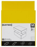BUNTBOX M Geschenkboxen 1,1 l gelb 17,0 x 11,0 x 6,0 cm, 3 St.