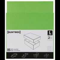 BUNTBOX L Geschenkboxen 3,6 l grün 26,6 x 17,2 x 7,8 cm, 2 St.