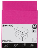 BUNTBOX M Geschenkboxen 1,1 l pink 17,0 x 11,0 x 6,0 cm, 3 St.