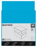 3 BUNTBOX M Geschenkboxen 1,1 l blau 17,0 x 11,0 x 6,0 cm  ( 70-2 )