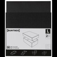 2 BUNTBOX L Geschenkboxen 3,6 l schwarz 26,6 x 17,2 x 7,8 cm  ( 71-8 )
