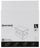 2 BUNTBOX L Geschenkboxen 3,6 l weiß 26,6 x 17,2 x 7,8 cm  ( 71-6 )