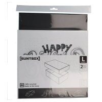 BUNTBOX Geburtstag L Geschenkboxen-Set weiß, 2 St.