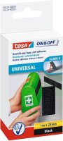 tesa Klettband ON & OFF® UNIVERSAL schwarz, 1 Rolle