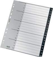 LEITZ Ordnerregister recycle 1207 DIN A4 Vollformat,...