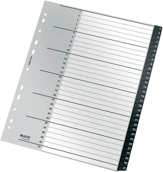LEITZ Ordnerregister recycle 1218 DIN A4 Vollformat,...