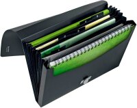 LEITZ Fächermappe recycle 4624 6 Fächer schwarz, 1 St.