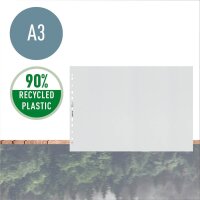 LEITZ Prospekthüllen recycle 4019 DIN A3 quer transparent genarbt 0,10 mm, 25 St.