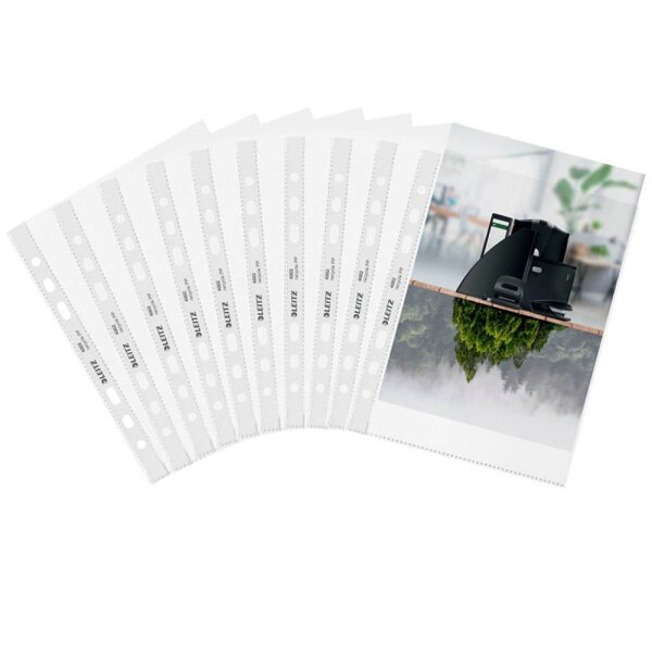 LEITZ Prospekthüllen recycle 4002 DIN A5 transparent genarbt 0,10 mm, 25 St.