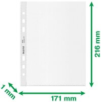 LEITZ Prospekthüllen recycle 4002 DIN A5 transparent...