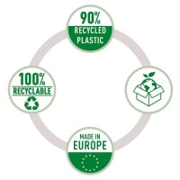 LEITZ Prospekthüllen recycle 4002 DIN A5 transparent genarbt 0,10 mm, 25 St.