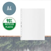 LEITZ Prospekthüllen recycle 4021 Maxi DIN A4 transparent genarbt 0,10 mm, 25 St.