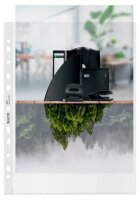 LEITZ Prospekthüllen recycle 4021 Maxi DIN A4 transparent genarbt 0,10 mm, 25 St.