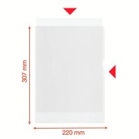 Esselte Sichthüllen DIN A4 transparent genarbt 0,10 mm, 100 St.