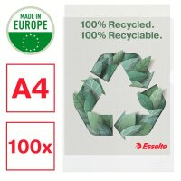 Esselte Sichthüllen DIN A4 transparent genarbt 0,10 mm, 100 St.