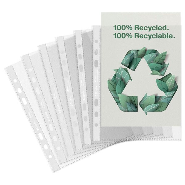 Esselte Prospekthüllen DIN A5 transparent genarbt 0,07 mm, 100 St.