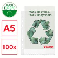 Esselte Prospekthüllen DIN A5 transparent genarbt...