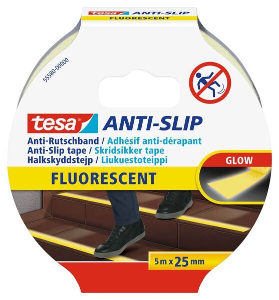 tesa Anti-Rutsch-Band Fluoreszent natur 25,0 mm x 5,0 m