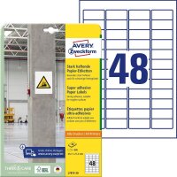 AVERY Zweckform Power-Etiketten L7873-20 weiß 45,7...
