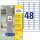AVERY Zweckform Power-Etiketten L7873-20 weiß 45,7 x 21,2 mm, 20 Blatt