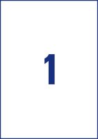 AVERY Zweckform Power-Etiketten L7877-20 weiß 210,0 x 297,0 mm, 20 Blatt