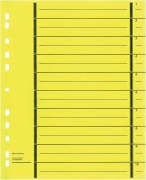 Wekre Trennblätter DIN A4 1-10 gelb, 190 g/qm, 50 St.