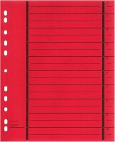 Wekre Trennblätter DIN A4 1-10 rot, 190 g/qm, 50 St.