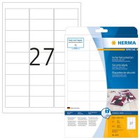 HERMA Sicherheitsetiketten 4233 weiß 63,5 x 29,6...