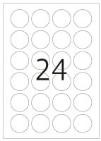 HERMA Sicherheitsetiketten 4234 weiß 40,0 x 40,0 mm, 25 Blatt